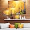 Designart - Yellow Autumn Trees in Sunray - Large Landscape Canvas Art Print